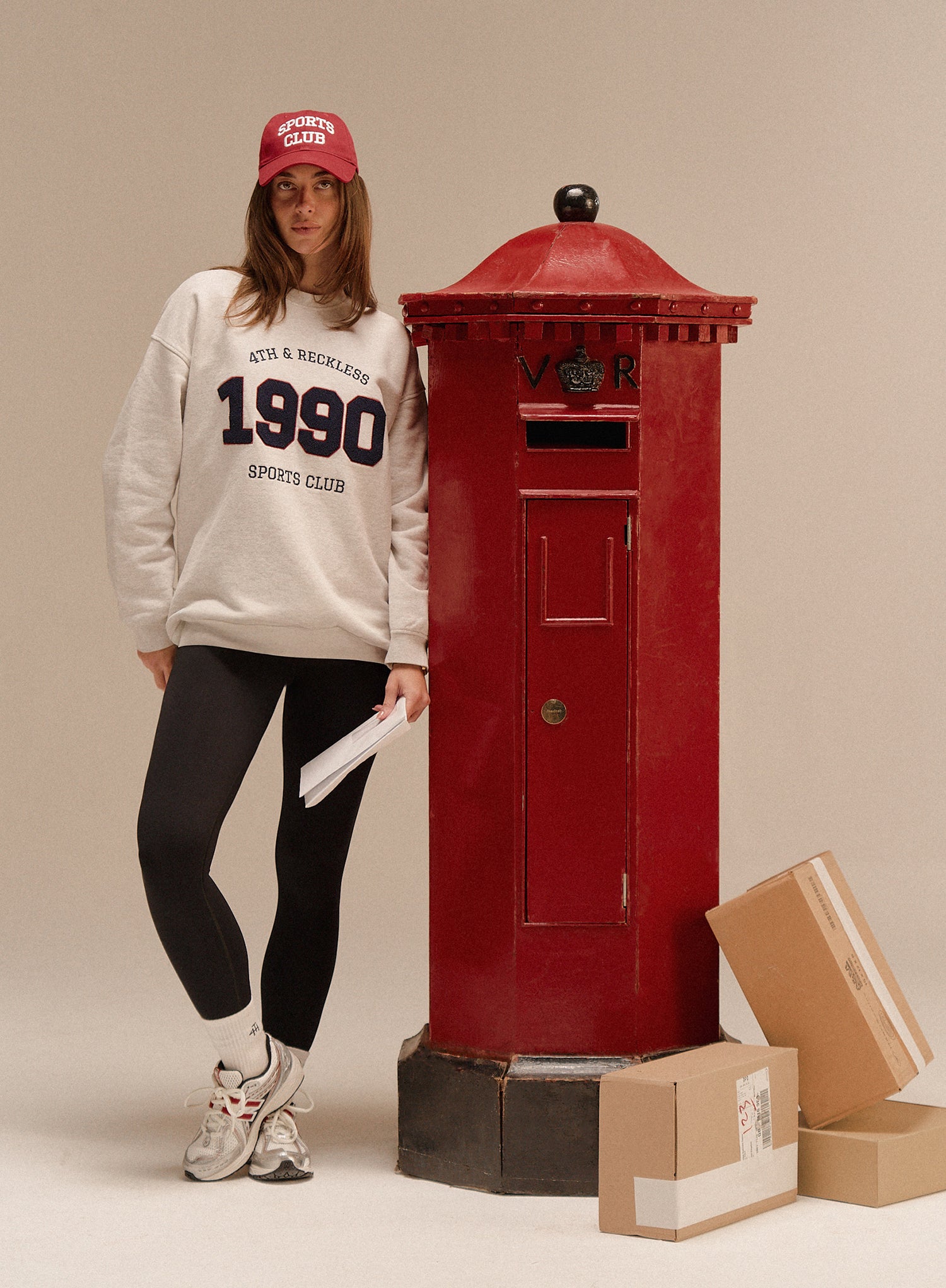Grey 1990 Slogan Classic Longline Sweatshirt